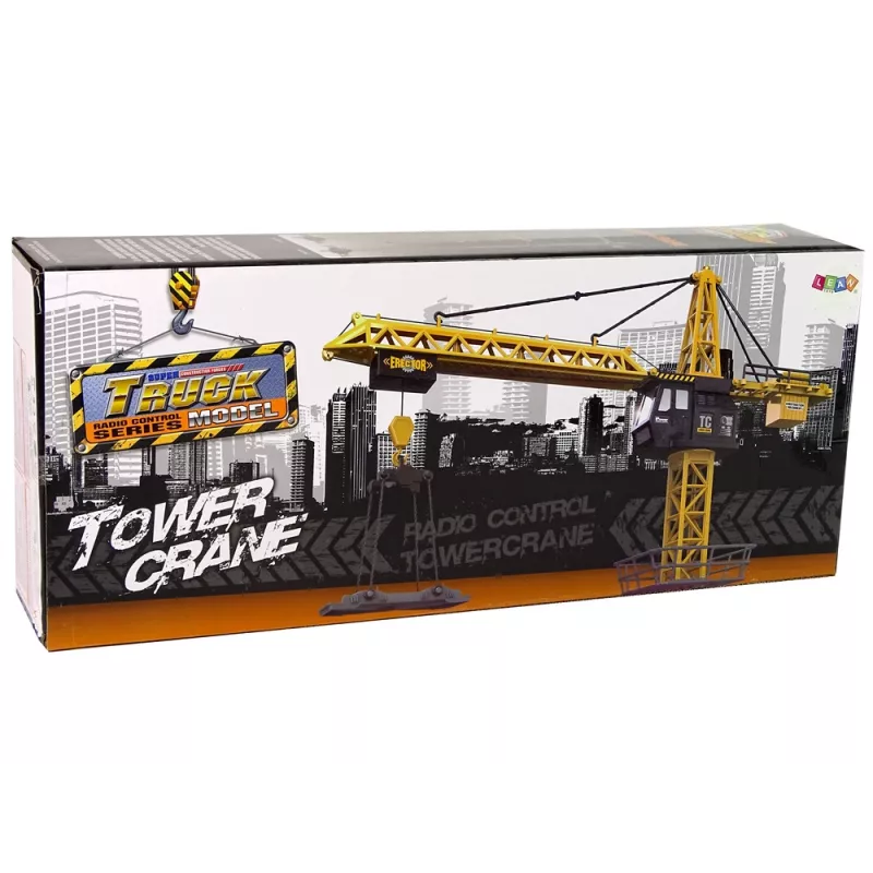 LEAN TOYS Huge Crane su R/C nuotolinio valdymo pultu, aukštis 183 cm, 2 darbo lygiai