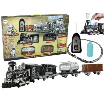 LEAN TOYS Huge Train su garsu, šviesomis ir dūmų efektu 206,5 cm x 153,5 cm