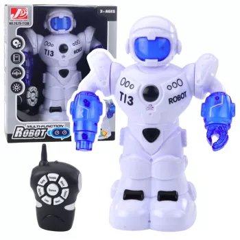 LEAN TOYS Intelligent nuotolinio valdymo robotas su RC pulteliu, šviesomis ir garsais
