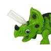 LEAN TOYS Interaktyvus Dinozauras Triceratops Steam Water Sound Green