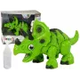 LEAN TOYS Interaktyvus Dinozauras Triceratops Steam Water Sound Green