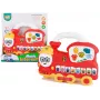 LEAN TOYS Interactive Piano Locomotive garso gyvūnai transporto priemonės melodijos raudona