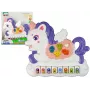 LEAN TOYS Interaktyvus pianinas Vienaragis su gyvūnų garsais ir melodijomis Baltas