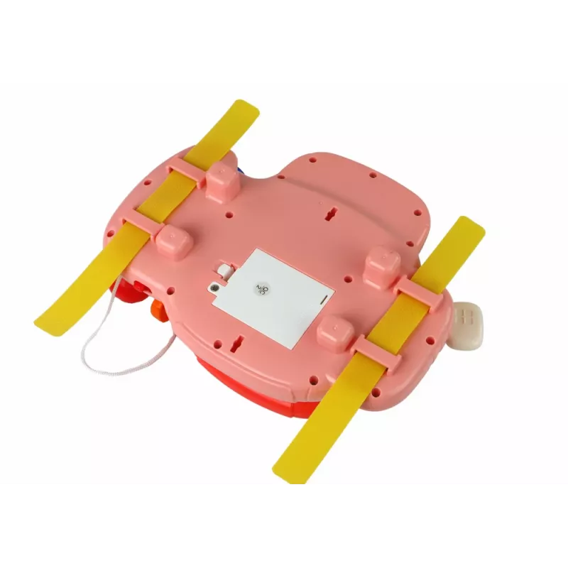 LEAN TOYS Interaktyvus rožinis vairo simulatorius su garsais ir šviesomis
