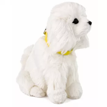 LEAN TOYS Interaktyvus minkštas šuniukas Poodle su švelniu kailiuku