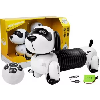 LEAN TOYS Interaktyvus robotas šuo su nuotolinio valdymo pulteliu, muzika ir garsu