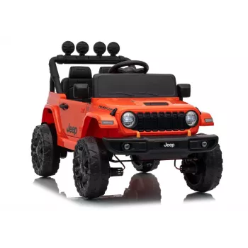 LEAN TOYS Jeep Rubicon DK-JWR558 24V Oranžinis elektrinis automobilis su tėvų nuotolinio valdymo pultu