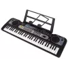 LEAN TOYS Klaviatūra su Mikrofonu Muzikinis Instrumentas Vaikams Juoda