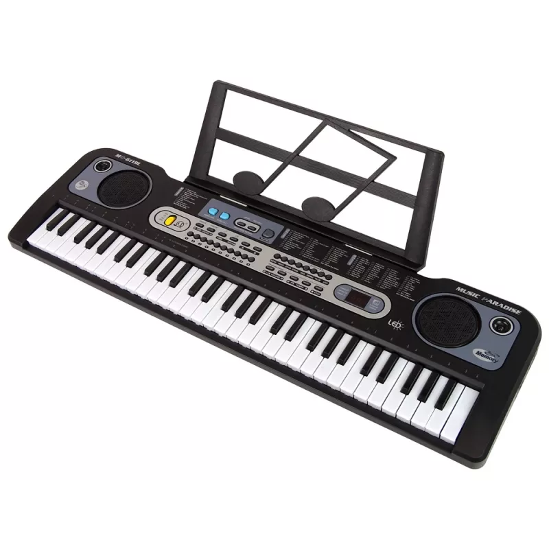 LEAN TOYS Klaviatūra su Mikrofonu Muzikinis Instrumentas Vaikams Juoda