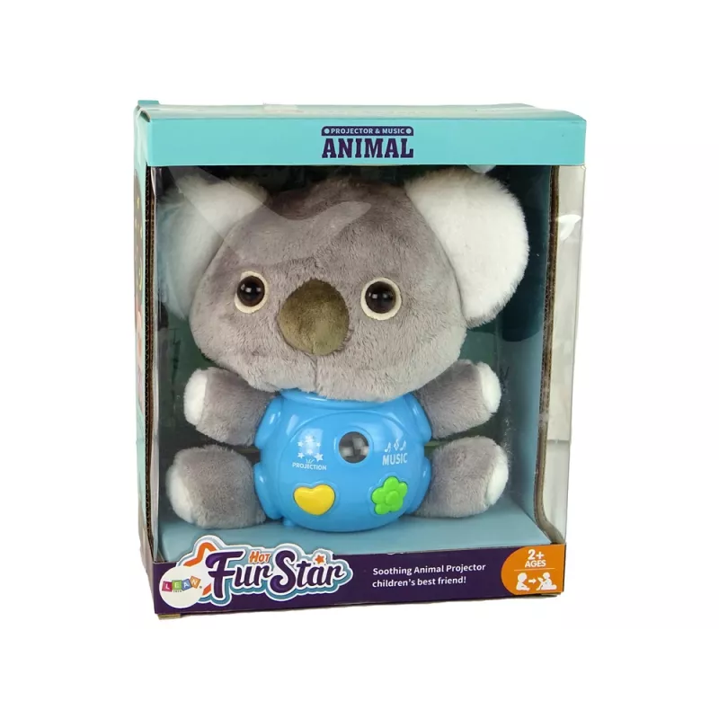LEAN TOYS Koala Projector Sound Interactive Toy Grey