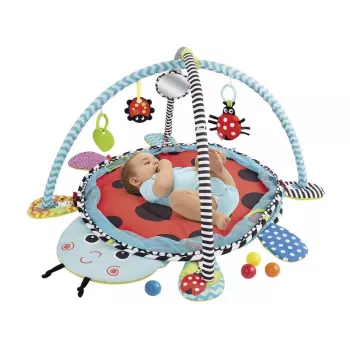 LEAN TOYS Ladybug Educational Mat Playpen Balls For Baby