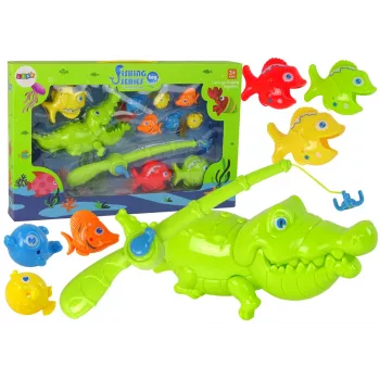 LEAN TOYS Didysis žvejybos rinkinys su meškere „Let's Go Fishing!“ – 11 elementų