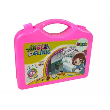 LEAN TOYS Little Doctor Set Case Pink Stethoscope