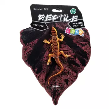 LEAN TOYS Lizard Viviparous Rubber Figurine Stretchable Realistic 12,5 cm