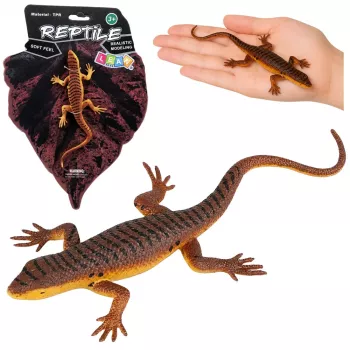 LEAN TOYS Lizard Viviparous Rubber Figurine Stretchable Realistic 12,5 cm