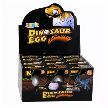 LEAN TOYS Magic Egg Hatching Dinosaur in Water Egg White 6,5 cm