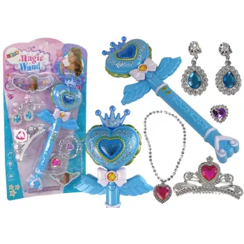 LEAN TOYS Magical Fairy Tale Princesses Set Interactive Wand Light Sound Star Projector Function