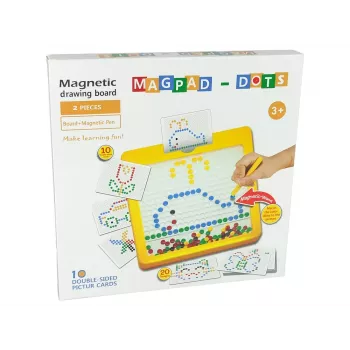 LEAN TOYS Magnetinė lenta 100 geltonų rutuliukų