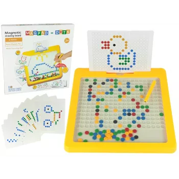 LEAN TOYS Magnetinė lenta 100 geltonų rutuliukų