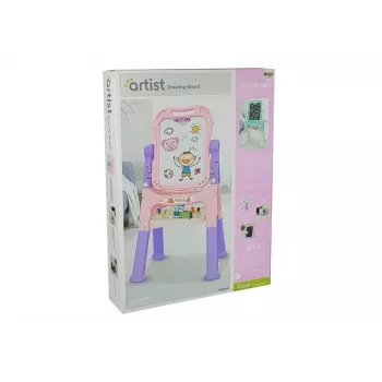 LEAN TOYS Magnetinė kreidinė lenta Mėlyna Raudona su aksesuarais