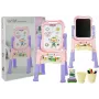 LEAN TOYS Magnetinė kreidinė lenta Mėlyna Raudona su aksesuarais