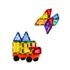 LEAN TOYS Magnetiniai konstravimo blokeliai 3D plokštės Kūrybiniai STEM spalvoti 85 vnt.