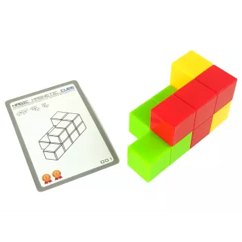 LEAN TOYS Magnetinis dėlionės kubas su dvipusėmis kortelėmis – 108 iššūkiai