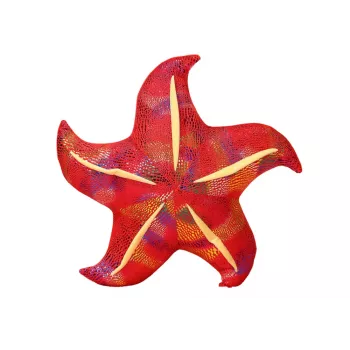LEAN TOYS Mascot Plush Starfish Red Pillow 20 cm