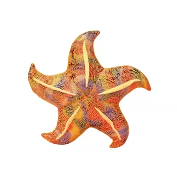 LEAN TOYS Mascot Plush Starfish Yellow Pillow 20 cm