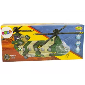 LEAN TOYS Karinis sraigtasparnis Milžiniški sparnai Šviesos Garsas Moro