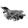 LEAN TOYS Military Jet Fighter Remote Controlled RC Airplane Gray Lights
