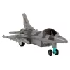 LEAN TOYS Military Jet Fighter Remote Controlled RC Airplane Gray Lights