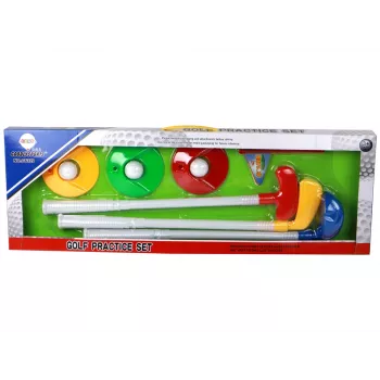 LEAN TOYS Mini Golf rinkinys vaikams, lazdos, 12 dalių