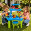 LEAN TOYS daugiapakopis vandens stalas su kėdute ir priedais 63 cm