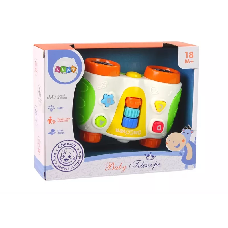 LEAN TOYS Multifunkciniai interaktyvūs žiūronai kūdikiams Baby Telescope