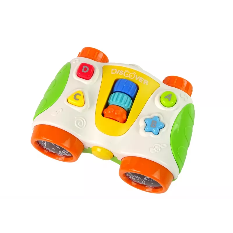 LEAN TOYS Multifunkciniai interaktyvūs žiūronai kūdikiams Baby Telescope
