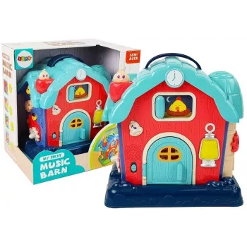 LEAN TOYS Muzikinis tvartas Gyvūnų ūkio garsai Muzika Rožinis