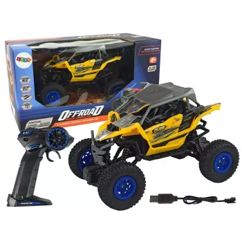 LEAN TOYS Visureigis nuotoliniu valdymu 2.4 GHz 1:16 Geltona