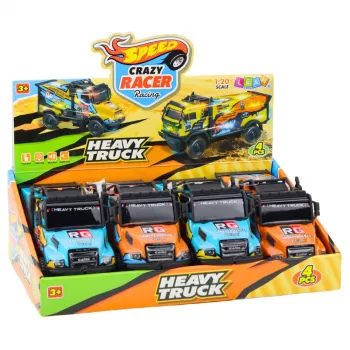 LEAN TOYS Offroad RC visureigis 1:16 mastelio, oranžinis-mėlynas su šviesomis ir garsais