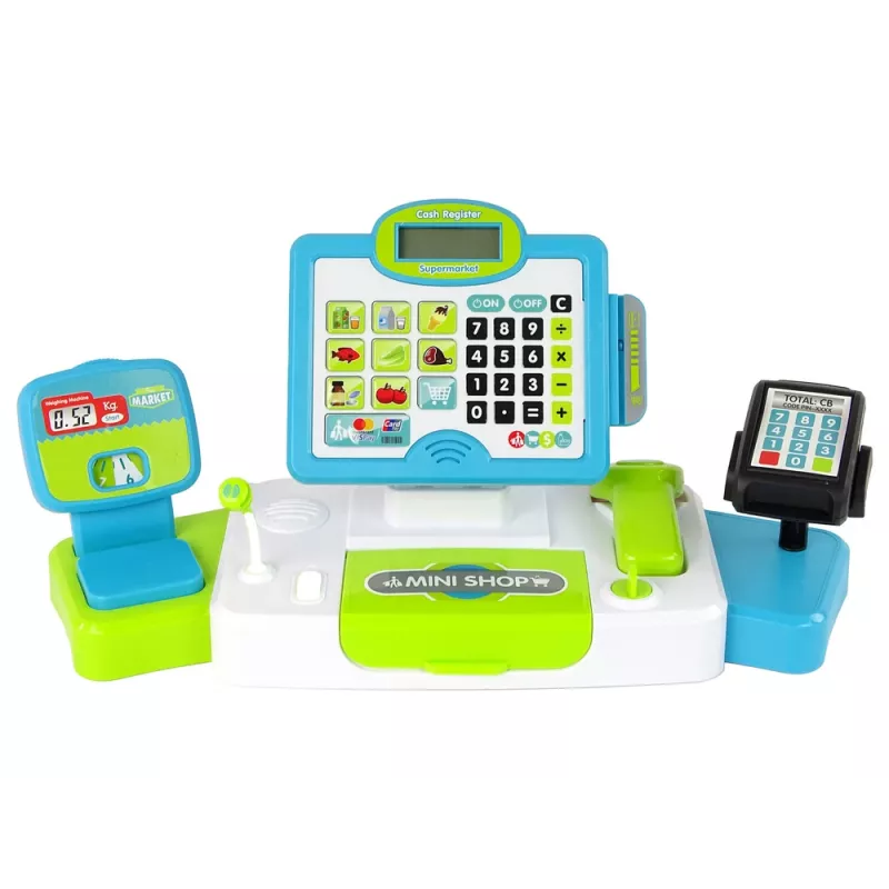 LEAN TOYS Plastikinis kasos aparatas vaikams