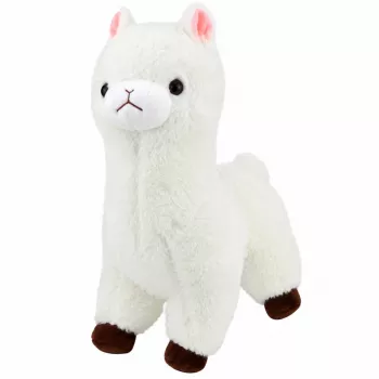 LEAN TOYS pliušinė alpaka minkštas baltas kailis 28 cm