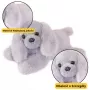 LEAN TOYS pliušinis kokerspanielis su pasvertomis letenėlėmis, pilkas, 30 cm