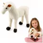 LEAN TOYS Plush Horse Plush Toy Mascot Cuddly Toy White 40cm x 37cm