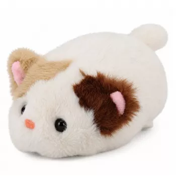 LEAN TOYS pliušinis kačiukas talismanas minkštas žaislas mažas baltas 16 cm