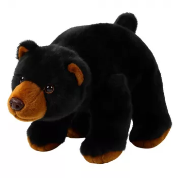 LEAN TOYS Pliušinė Talismano Žaislas Black Bear 28cm
