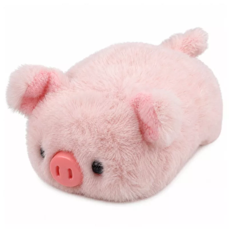 LEAN TOYS Minkštas kiaulės talismanas, 16 cm, rožinė