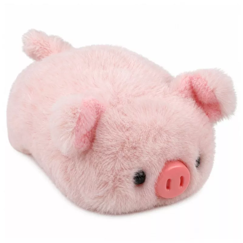 LEAN TOYS Minkštas kiaulės talismanas, 16 cm, rožinė