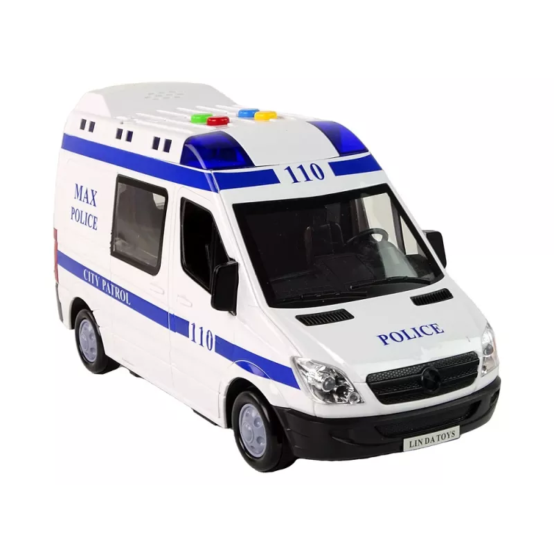 LEAN TOYS Policijos automobilis su frikcine pavara, garsu ir šviesomis