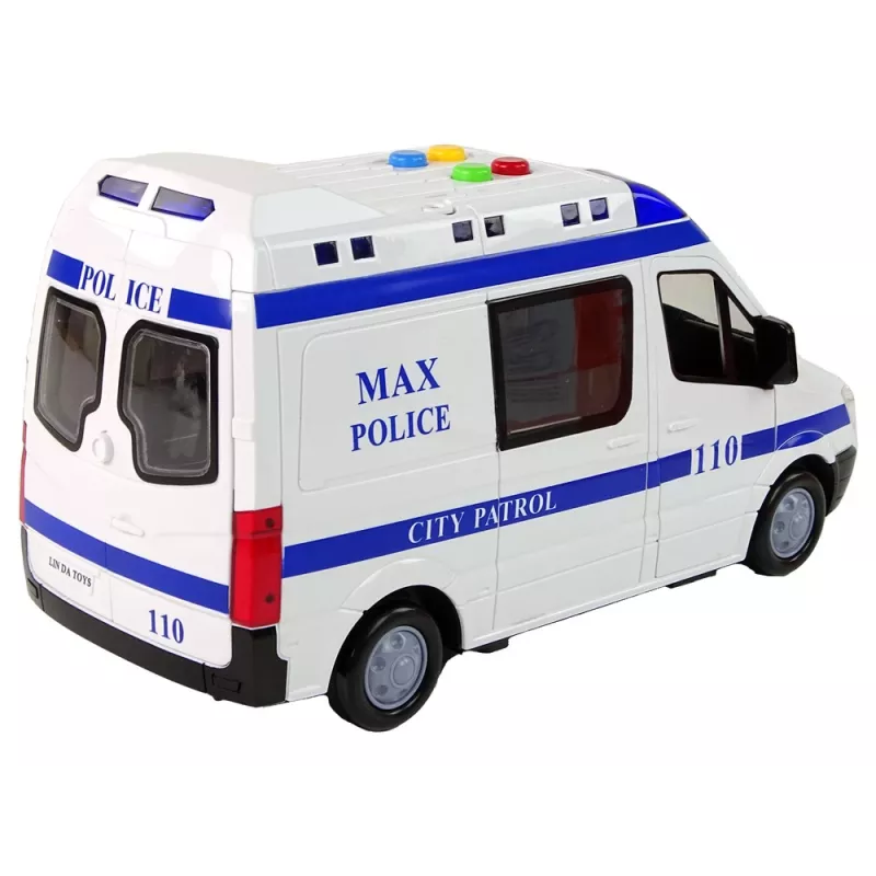 LEAN TOYS Policijos automobilis su frikcine pavara, garsu ir šviesomis