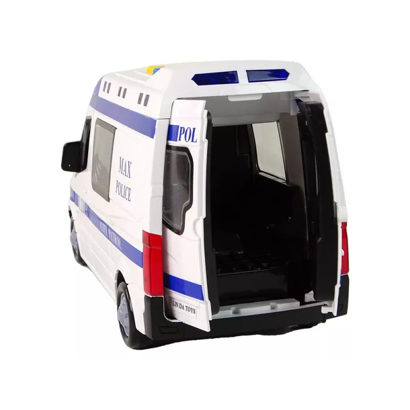 LEAN TOYS Policijos automobilis su frikcine pavara, garsu ir šviesomis